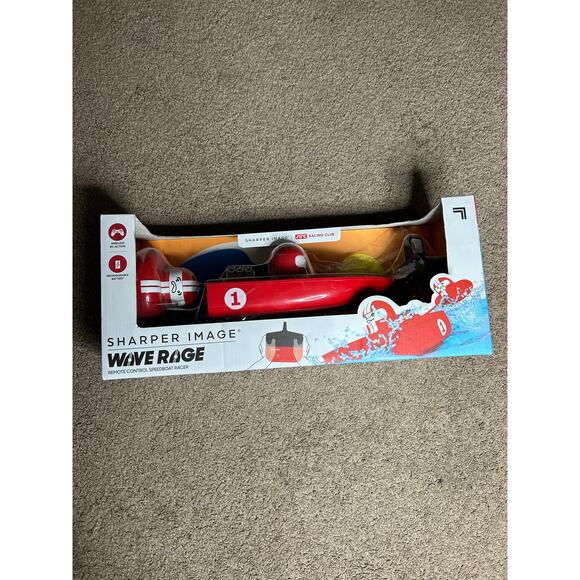 Sharper Image Wave Rage, Remote Control Speed Boat Racer, Red New in Box - Picture 1 of 3